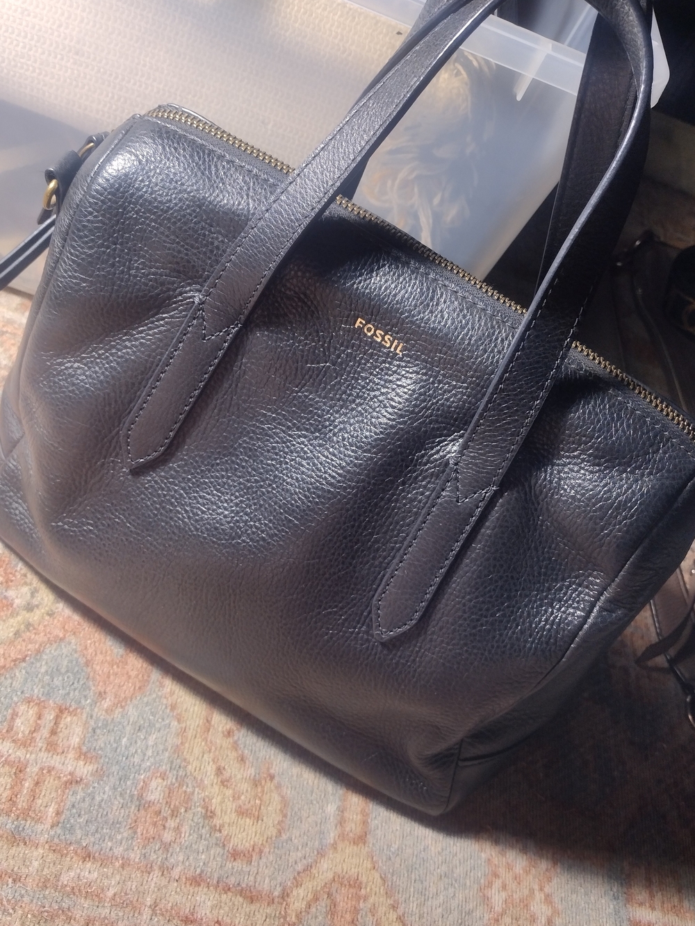 Fossil Sydney Satchel - Black Leather